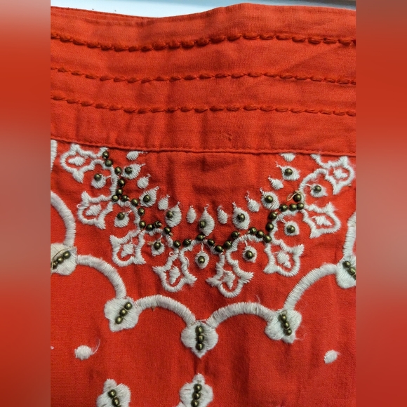 A-line Vibrant Embroidered Skirt Sz 6 - Picture 2 of 8